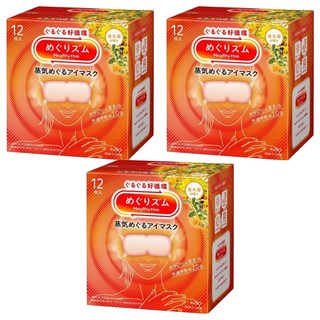 Kao 花王 MegRhythm 美舒律 蒸氣眼罩 金木犀花香, 12片, 3盒