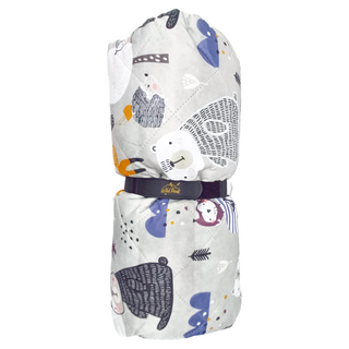 Wild Peak 野峰 露營美學 防水地墊 厚棉夾層 雙面防水 超聲波壓格工藝 可機洗, 浩呆熊