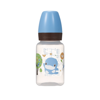 KU.KU Duckbill 酷咕鴨 歐風經典PES標準奶瓶, 140ml, 防脹氣, BPA Free, 藍色, 1個