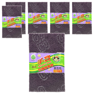 手寶鋼絨菜瓜布 sb-9213 廚房清潔好幫手 輕鬆去除油污焦垢, 6入, 6片