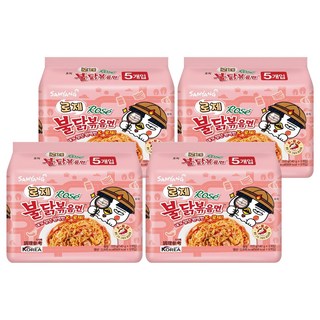 Buldak Ramen 火辣雞肉風味鐵板炒麵 粉紅醬風味 140g, 20包