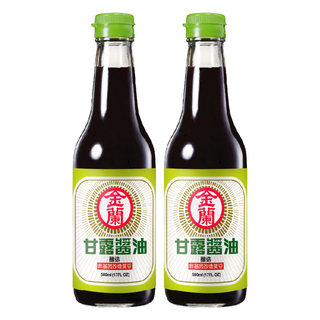 金蘭 甘露醬油 非基因改造黃豆 海藻糖 清爽順口 鮮甜不膩, 500ml, 2瓶
