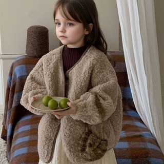 CONTIKIDS 女童小熊羊羔毛外套