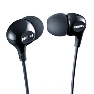 PHILIPS 飛利浦 耳塞式耳機麥克風, SHE3555BK, 黑色