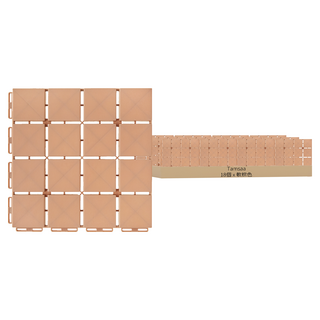 Tamsaa 高級磁磚式露臺組合木地板, 軟棕色, 18件
