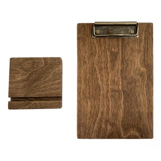 ClipboardProject 英格蘭木質菜單板夾 + 底座, 1套