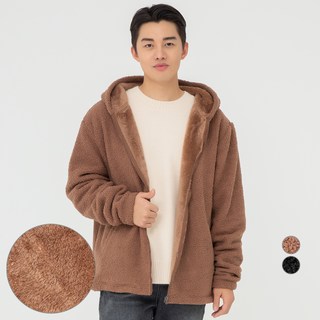 CARET 羊羔毛絨內裡連帽拉鍊外套