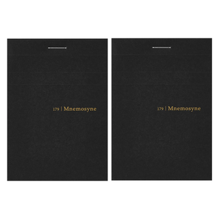 maruman MNEMOSYNE 速記方格筆記冊 A7, 黑色, 2本
