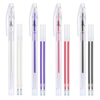 와이엔케이 아이롱펜 4종 + 리필 4종 x 2p 세트, 화이트, 블루, 레드, 블랙, 1세트