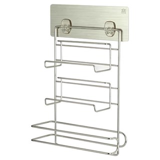 家而適 廚房用品餐巾紙保鮮膜收納架, 銀色, 1個