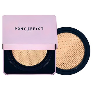PONY EFFECT 保濕光澤提亮氣墊 Set 水透光 拍出韓妞鮮嫩肌 植萃精華油 提亮更服貼 花瓣狀粉體 越拍越水亮, 002 PORCELAIN, 1組