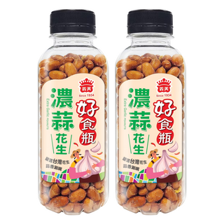 義美 好食瓶 蔥蒜脆花生 濃蒜跟蔥蒜口味隨機, 230g, 2瓶
