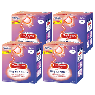 멕리듬 스팀 아이마스크 무향, 12개입, 4개