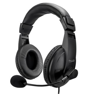 E-books 立體聲頭戴式耳機麥克風 SS30, 40mm驅動單元，可調式頭戴，高敏感度麥克風, E-EPA235