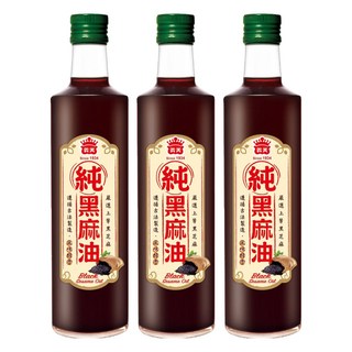 義美 100%純黑麻油, 500ml, 3瓶