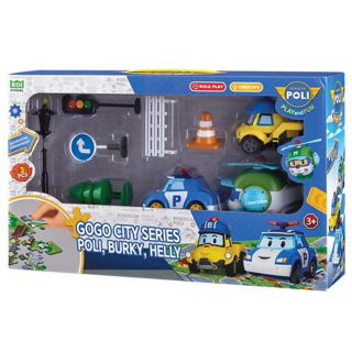 ROI TOYS 摩輪拼圖巡邏組 POLI BUCKY HELLY 3件裝, 多色, 1盒, 3歲以上