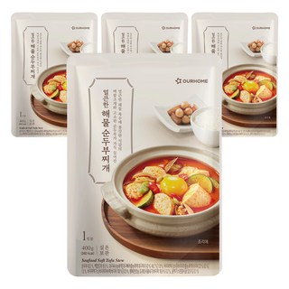 OURHOME 愛味弘 香辣海鮮嫩豆腐鍋調理包, 400g, 4包