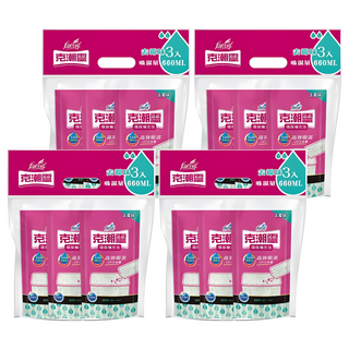 克潮靈 環保除濕桶補充包 去霉味 3包, 1.05kg, 4袋