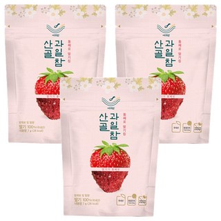 Ecomom Meal 山村水果點心 整顆草莓脆片, 7g, 3個