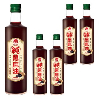 義美 100%純黑麻油, 500ml, 5瓶