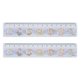 sun-star 卡通直尺 15cm 厚0.5 x 16.4 x 3.6cm 18g, 迪士尼粉彩公主, 2支