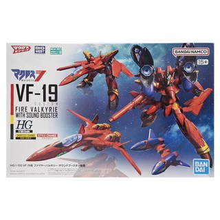 BANDAI 1/100 HG 超時空要塞 MACROSS 7 VF-19改 火焰女武神 音響推進器裝備 熱氣巴薩拉 組裝模型, 1個