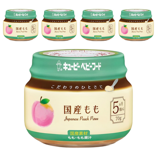 kewpie 極上嚴選 日本蜜桃泥 5M, 蜜桃, 70g, 5罐