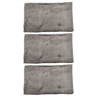 儂儂 驚彭毛巾，極蓬吸水毛巾 85x34cm，100%純棉素材, 雲霧灰, 3條