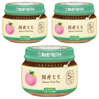 kewpie 極上嚴選 日本蜜桃泥 5M, 蜜桃, 70g, 3罐