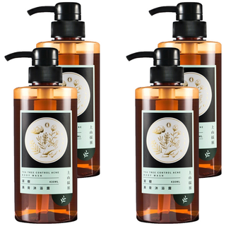 tsaio 上山採藥 美背沐浴露 茶樹, 430ml, 4瓶