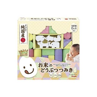 People 彩色米的動物積木組合 米製品玩具系列, 多色, 1盒