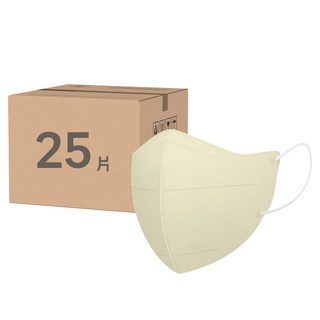 Viuum Masks Eco Breeze KF94 3D立體口罩 中型, 25片, 1包, 米色