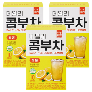 Danongwon 乳酸菌康普茶 檸檬, 5g, 10包, 3盒
