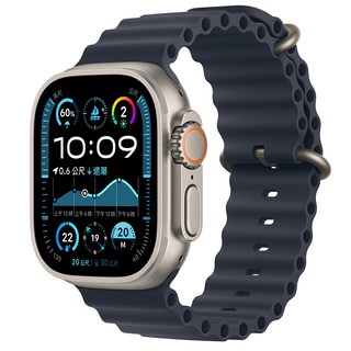 Apple Watch Ultra 2 MX4D3TA/A 原廠保固, 49mm, 鈦金屬原色錶殼 + 海軍藍色海洋錶環, GPS + Cellular