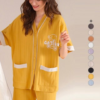 씨오브비 커플용 러블리 부드러운 통기성 잠옷 세트