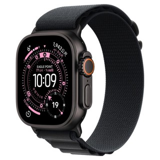 Apple 2025 Apple Watch Ultra3 黑色鈦金屬, GPS + 行動網路, L黑色高山錶環, 49mm