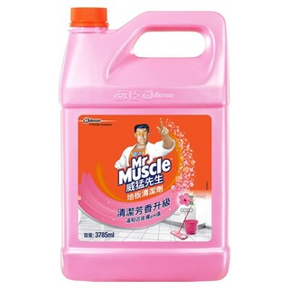 威猛先生 地板清潔劑 完美花香 清潔芳香升級 溫和近皮膚pH值, 3.785L, 1桶