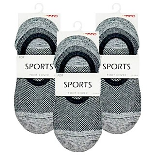 non-no 儂儂 花紗隱形襪, 22~24cm, 黑色, 3雙