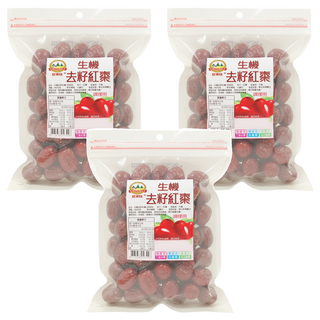 旺來旺 生機去籽紅棗, 300g, 3包