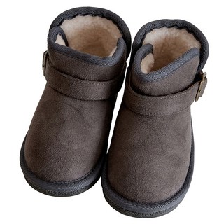 BabyZZam 兒童皮帶毛絨靴