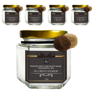 QUNDO 康朵 白麝香室內香氛擴香膏, 120g, 5罐, 白麝香