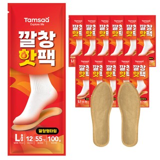 탐사 남성용 깔창 핫팩 국내생산 2입세트, 10개