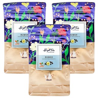 High Tea 伂橙 黑豆菊花茶包 嚴選台南 純天然食材 無咖啡因 SGS檢驗合格, 4g, 12包, 3袋