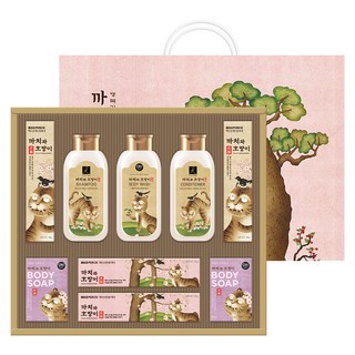 LG생활건강 선물세트 까치와 호랑이 P호 A3 + 쇼핑백, 1세트