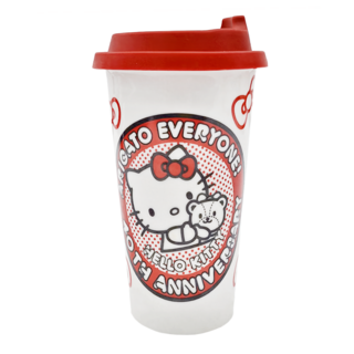 收納王妃 隨身杯 - 陶瓷杯, Hello Kitty 40週年, 300cc, 1個
