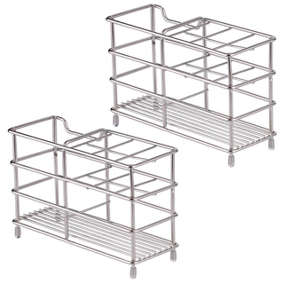 小麥購物 G461 不鏽鋼牙刷架 六格款 小 159g, 2個, 銀色