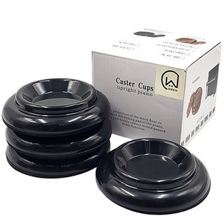 Weiden 鋼琴輪 防震 隔音 腳輪 噪音靜音墊 4入, 黑色, 4個