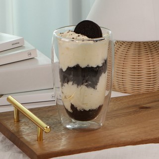 李優雅女士耐熱雙層玻璃杯 450ml, 單色, 1個