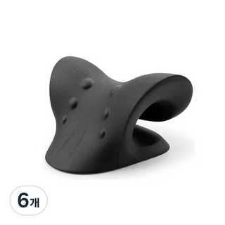 Block Mart 按摩C型枕, 黑色, 6個