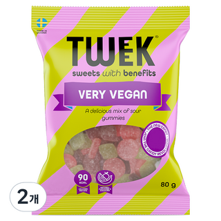 트윅 스웨디시 젤리 베리 비건, 80g, 2개